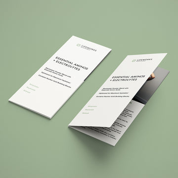 Essential Aminos + Electrolytes Quad-fold Brochure